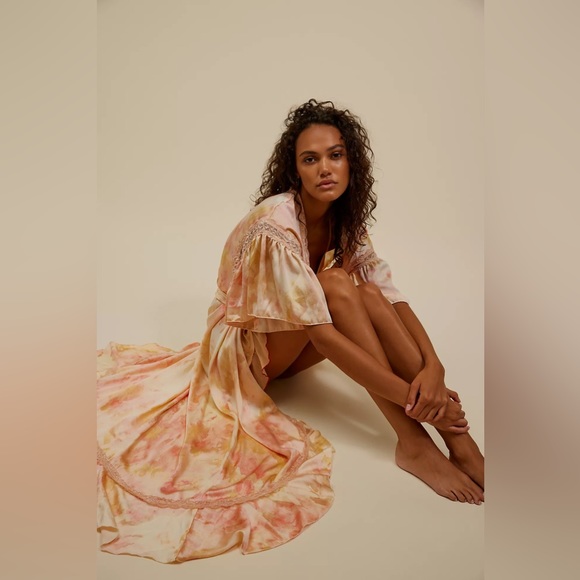 𝓯𝓹 Free People ~ Moonbeams Washed Robe - Picture 10 of 10